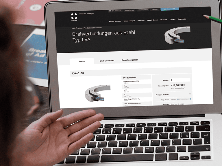 Franke online shop for bearings and linear guides