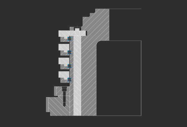 Exemple de construction : roulement Franke dans une machine d'usinage