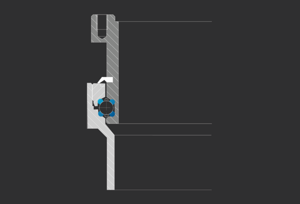 Exemple de construction : roulement Franke dans un robot articulé