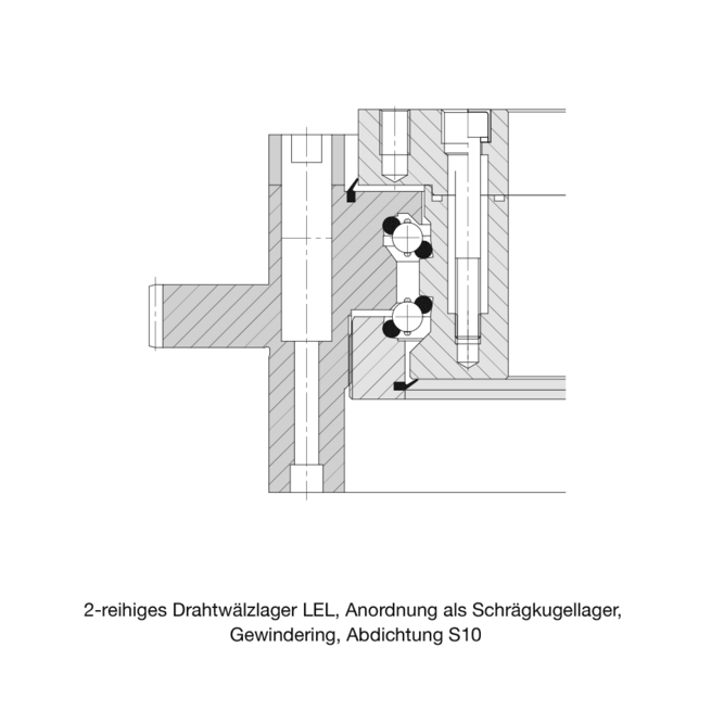 Konstruktionsbeispiel Wälzlager Typ LEL