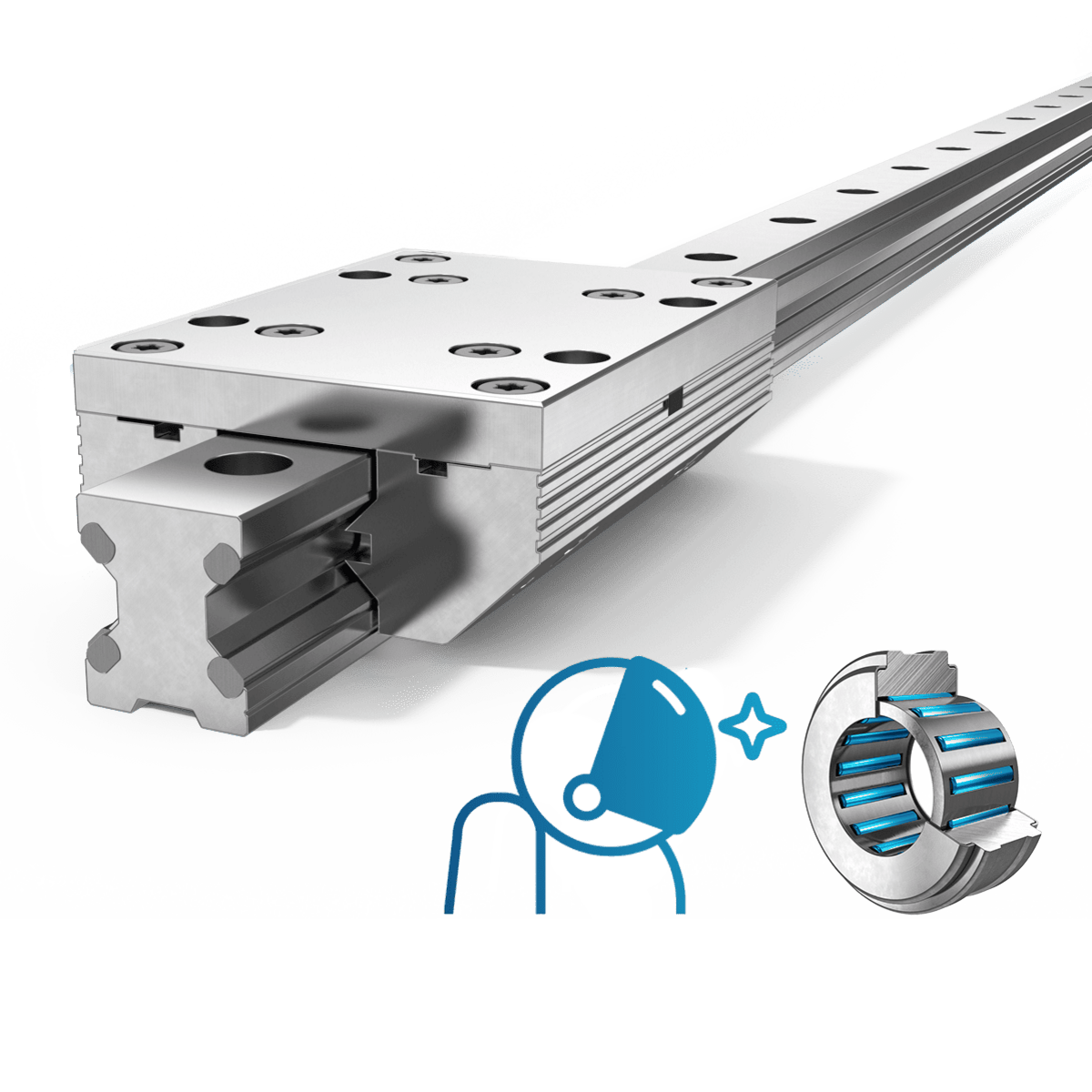 Linearführung Profilschiene mit Laufwagen Typ FDI