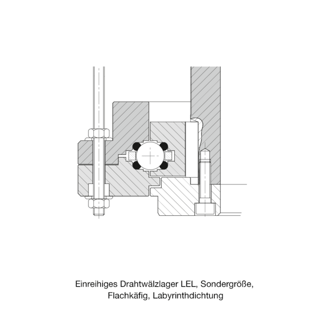 Konstruktionsbeispiel Wälzlager Typ LEL