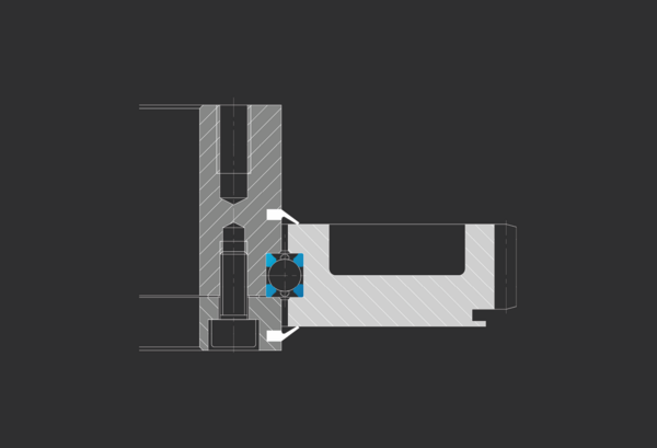 Exemple de construction : roulement Franke dans un microscope opératoire
