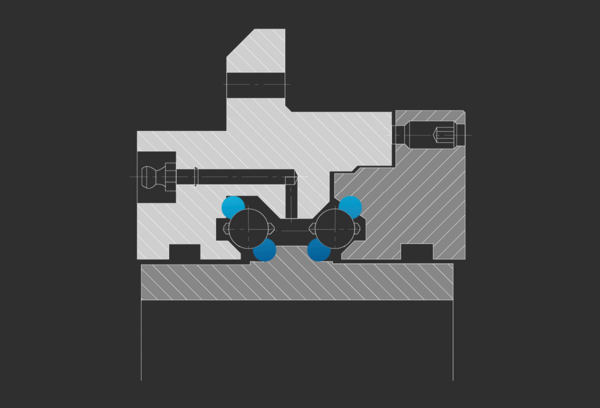Exemple de construction : roulement Franke dans un tomodensitomètre