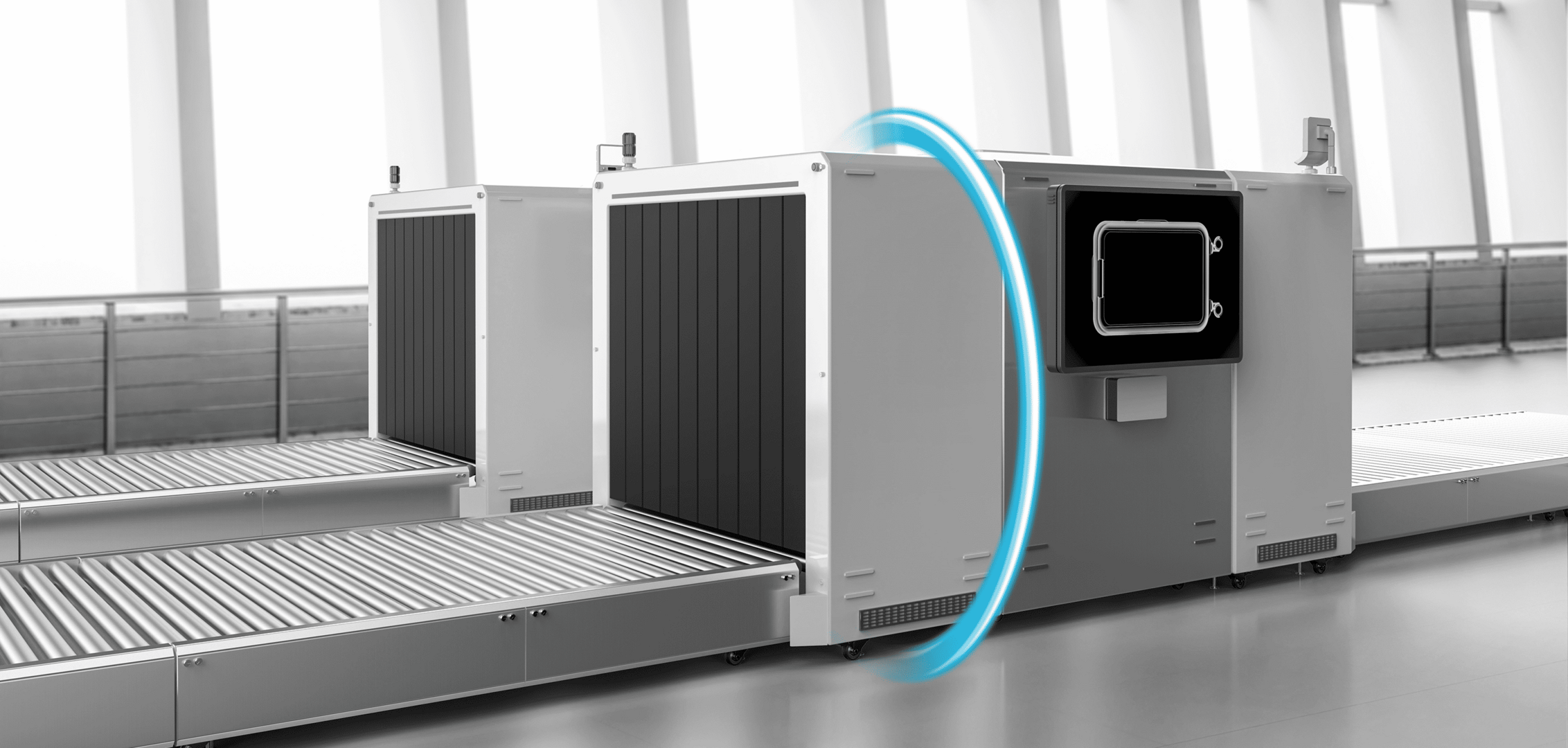 Scanner per bagagli con cuscinetto