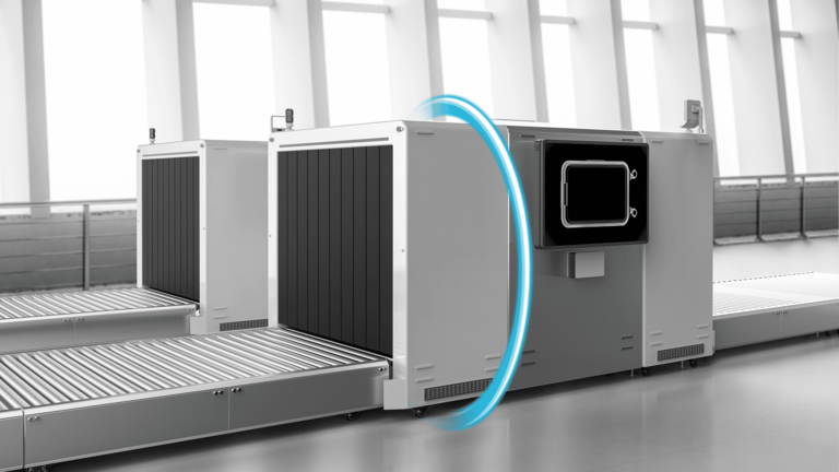 Scanner per bagagli con cuscinetto