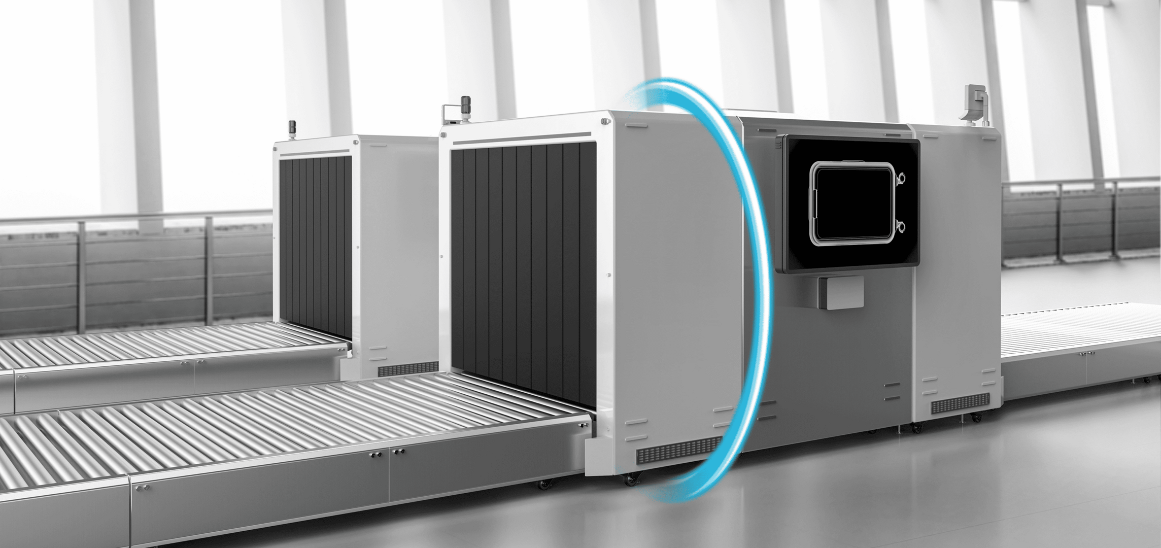 Scanner à bagages avec roulement