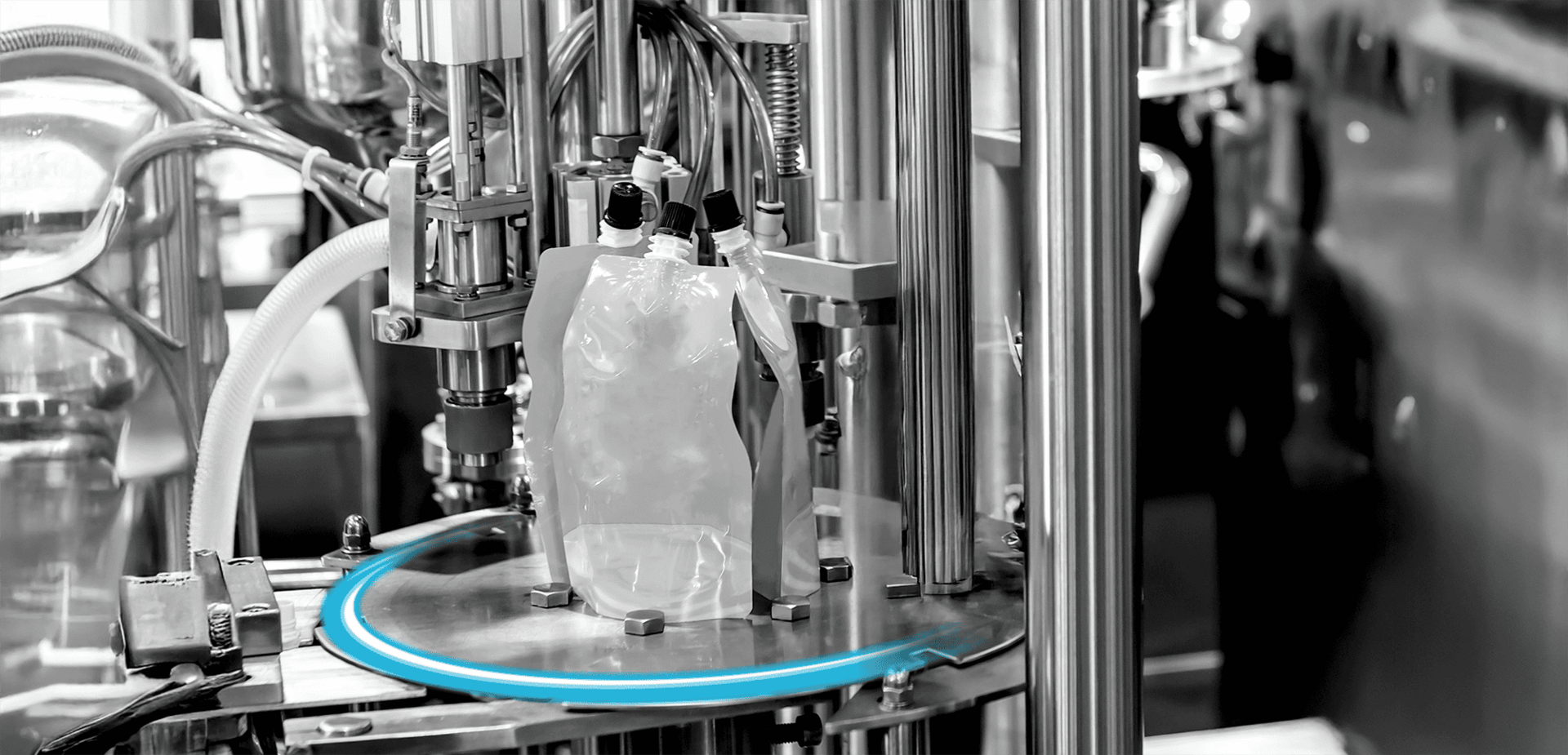 Franke slewing ring for a dosing unit in packaging technology