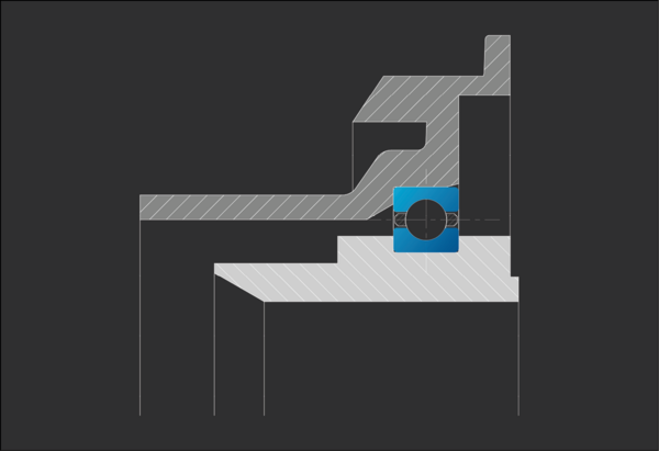 Design example: Franke bearing in a textile winding machine