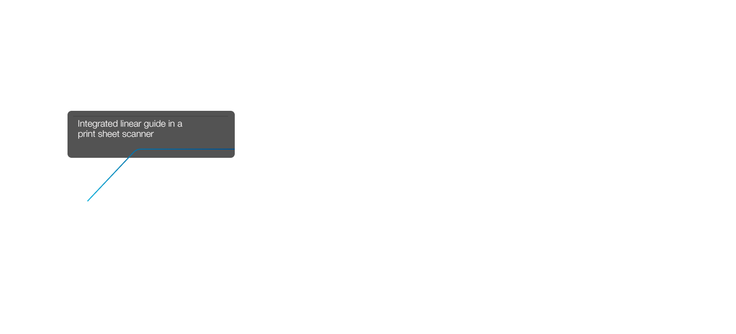 Integrated linear guide in a print sheet scanner