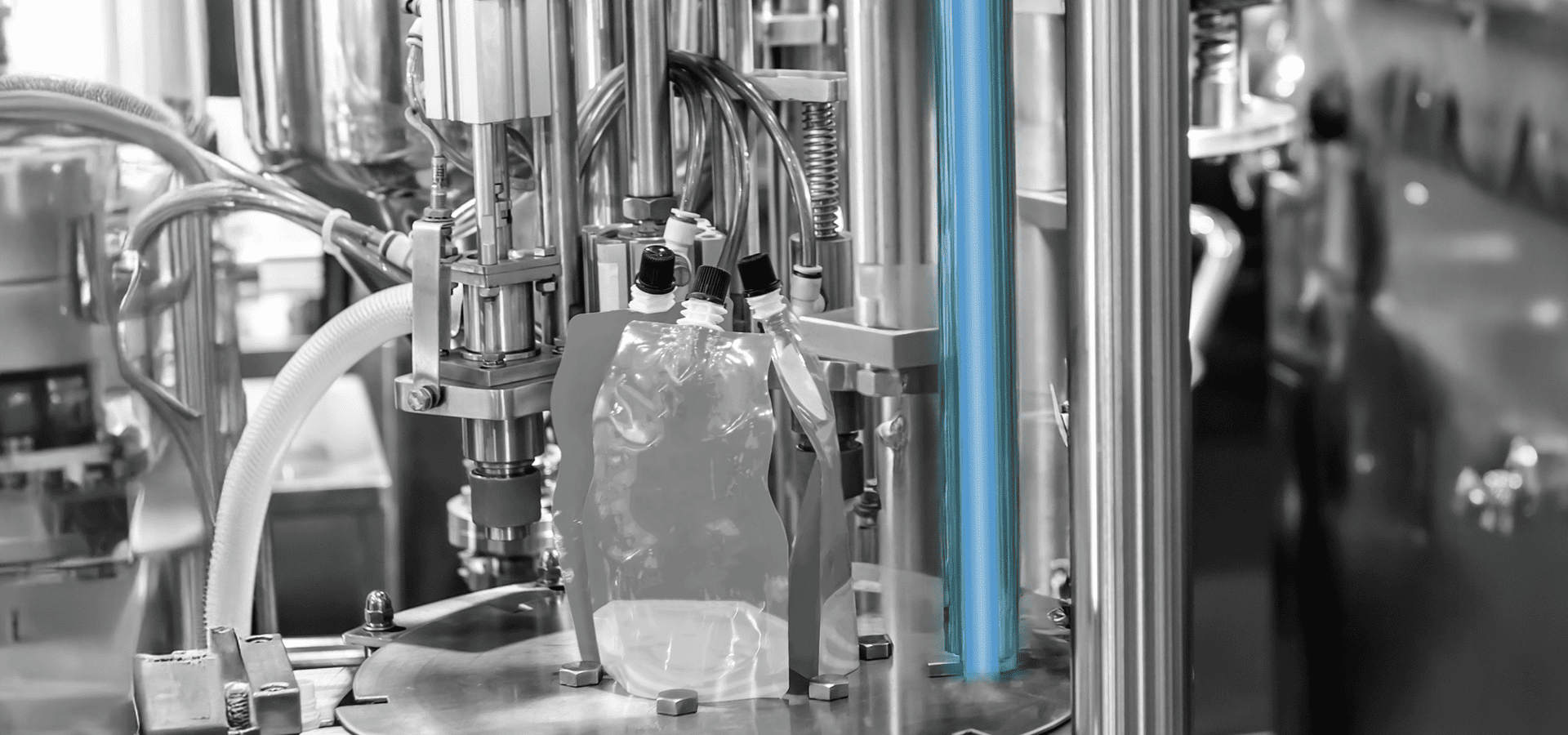 Dosiereinheit einer Schlauchbeutelmaschine mit Franke Linearführung