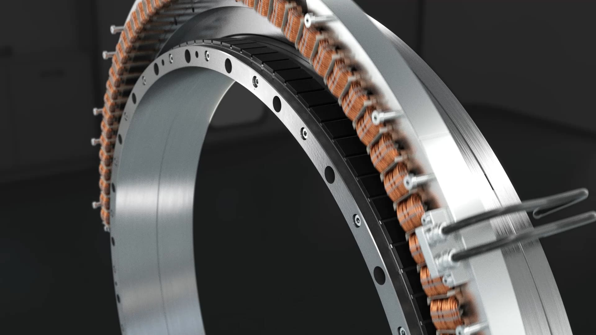 Rendering eines Franke Wälzlagers für Computertomographen
