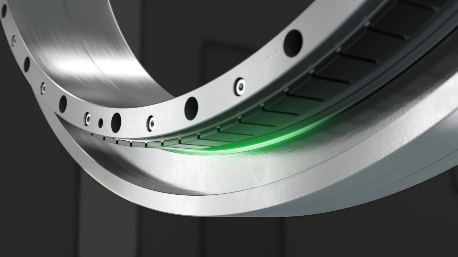 Franke Wälzlager mit Segmentmotor im Computertomographen